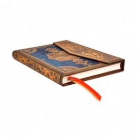 Paperblanks diary 12-Month 2027 weekly Vertical midi  13x18cm, 176  pages, hardcover Safavid Indigo