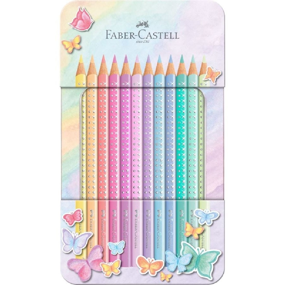 Faber Castell Coloured pencils Sparkle Tin of 12 pieces 201910