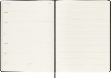 Moleskine Classic Planner 2027 XL 19x25cm Weekly, hard cover, 12 months, Black