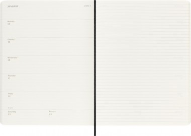 Moleskine Classic Planner 2027 XL 19x25cm Weekly, soft cover, 12 months, Black