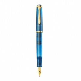 Pelikan Classic M200 Golden Lapis  Special Edition Fountain Pen with ink bottle