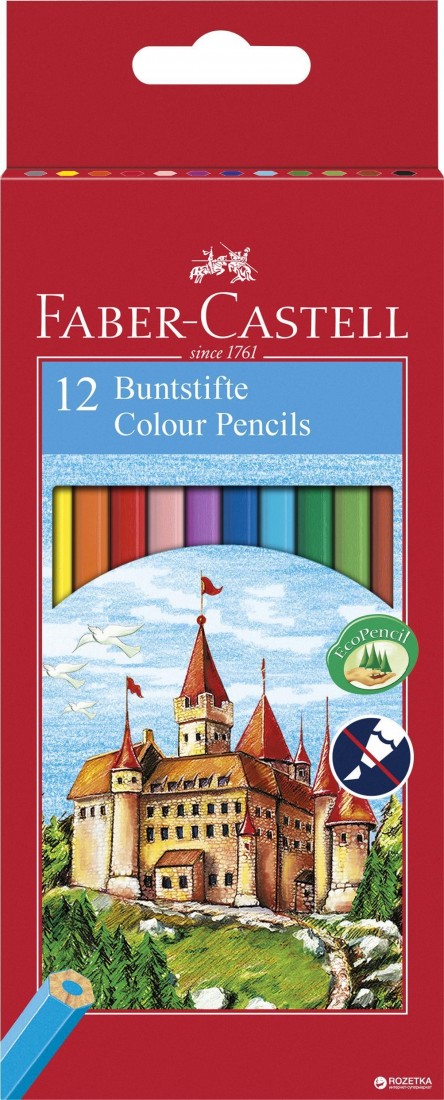 Faber Castell Classic Colour pencil cardboard wallet of 12 pieces 120112