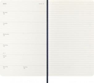 Moleskine Classic Planner 2027 Large 17x25cm, Weekly, soft cover, 12 months, Sapphire Blue