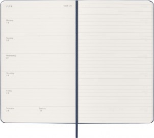 Moleskine Classic Planner 2027 Large 13x21 Weekly, hard cover, 12 months, Sapphire Blue