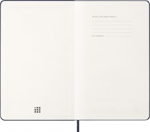 Moleskine Classic Planner 2027 Large 13x21 Weekly, hard cover, 12 months, Sapphire Blue