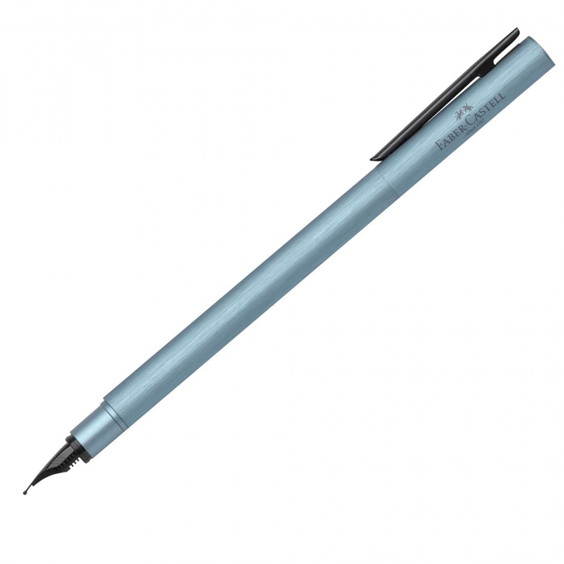Faber Castell Fountain Pen NEO Slim Aluminium Serenity Blue 146180