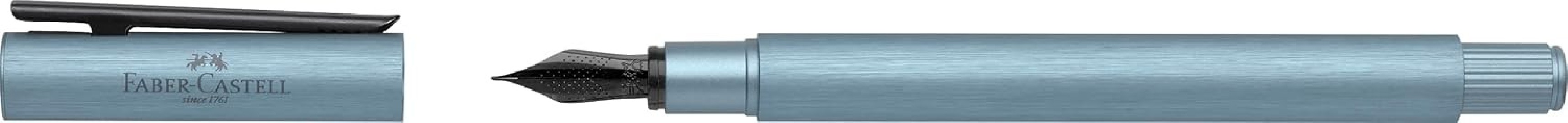Faber Castell Fountain Pen NEO Slim Aluminium Serenity Blue 146180