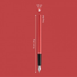 Pelikan Ineo Elements P6 aluminium fountain pen with metal case fiery red