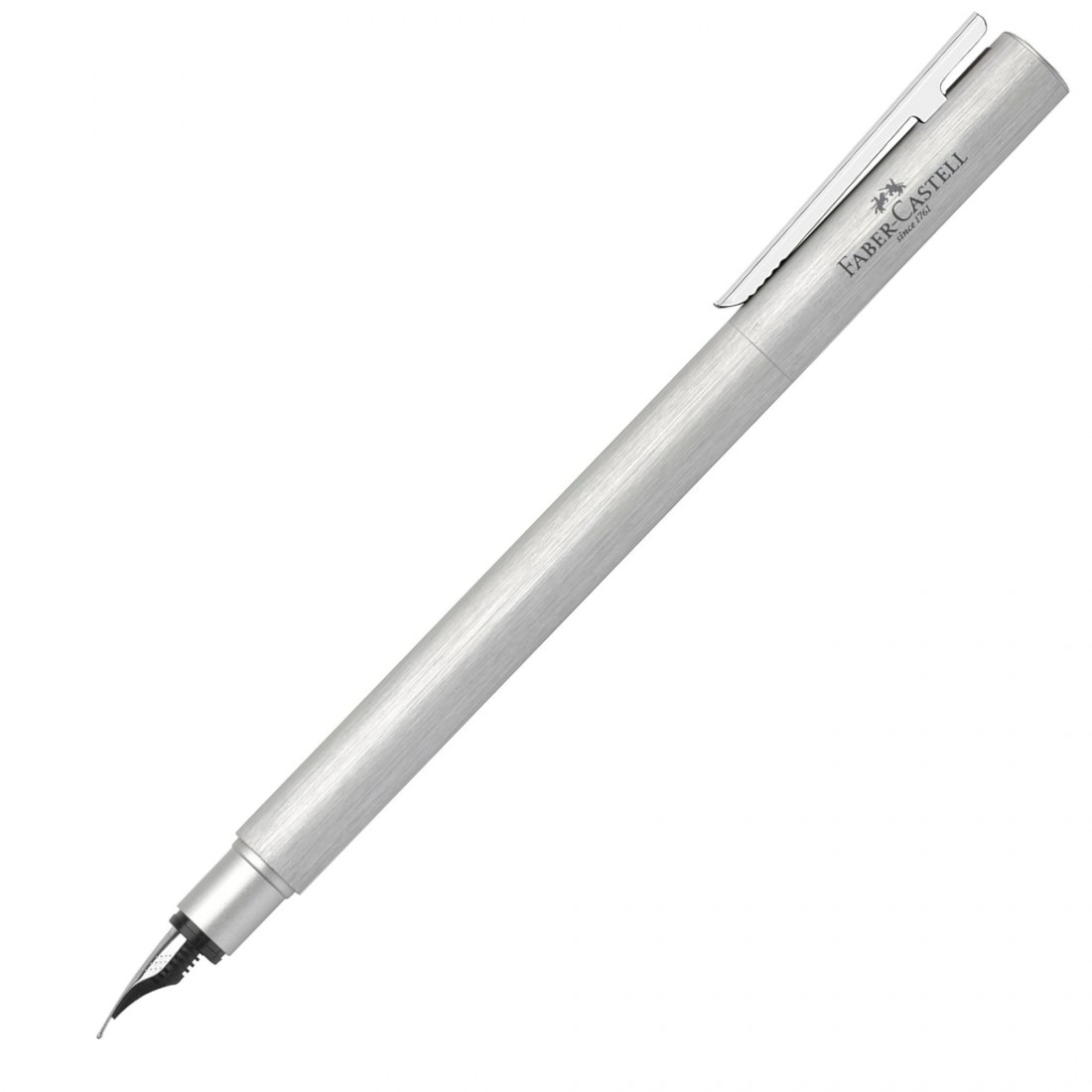 Faber Castell Fountain Pen NEO Slim Aluminium Silver Glint 146140