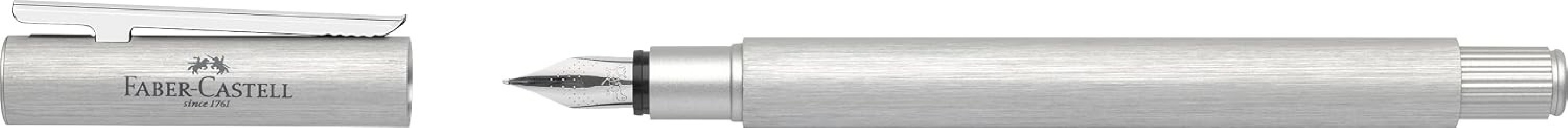 Faber Castell Fountain Pen NEO Slim Aluminium Silver Glint 146140
