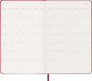 Moleskine Classic Planner 2027 Large 13x21 Weekly, hard cover, 12 months, Scarlet Red