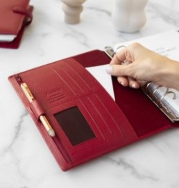 Filofax Organiser A5 Finsbury Leather Scarlet Red 022394