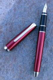 Pilot Falcon Elabo 14k Metal Red  Fountain Pen