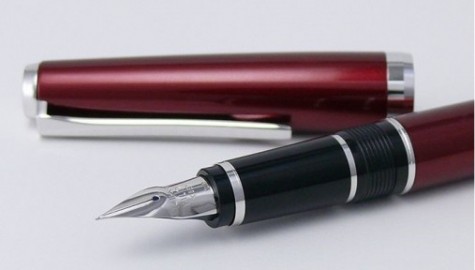 Pilot Falcon Elabo 14k Metal Red  Fountain Pen