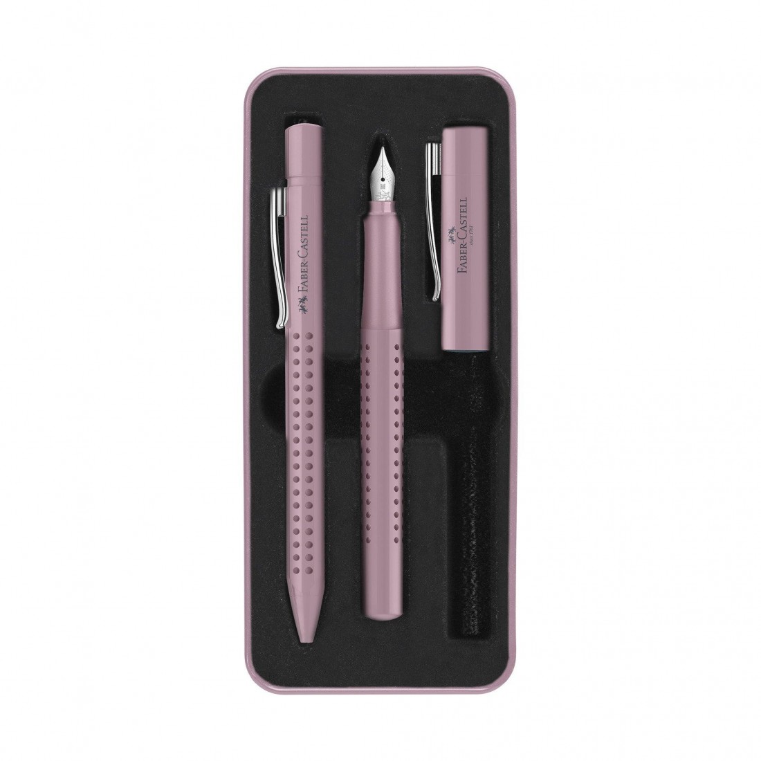 Faber Castell Grip 2010 Fountain pen & Ballpen Tin Rose Shadows 201528
