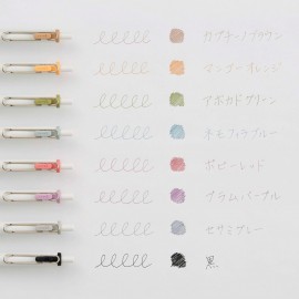 Uni Mitsubishi Pencil UMNS38FC8C Gel Ballpoint Pen Uni-Ball One 0.38 Fica Colour, Set of 8 Colours