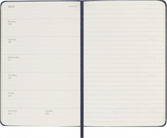 Moleskine Classic Planner 2027 Pocket 9x14cm Weekly, hard cover, 12 months, Sapphire Blue
