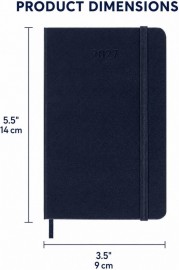 Moleskine Classic Planner 2027 Pocket 9x14cm Weekly, hard cover, 12 months, Sapphire Blue