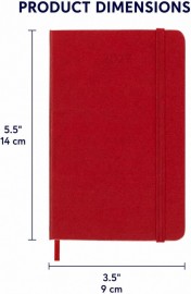 Moleskine Classic Planner 2027 Pocket 9x14cm Weekly, hard cover, 12 months, Red