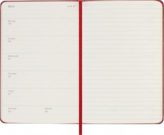 Moleskine Classic Planner 2027 Pocket 9x14cm Weekly, hard cover, 12 months, Red