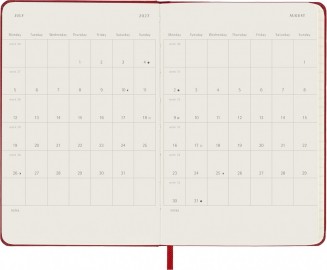 Moleskine Classic Planner 2027 Pocket 9x14cm Weekly, hard cover, 12 months, Red