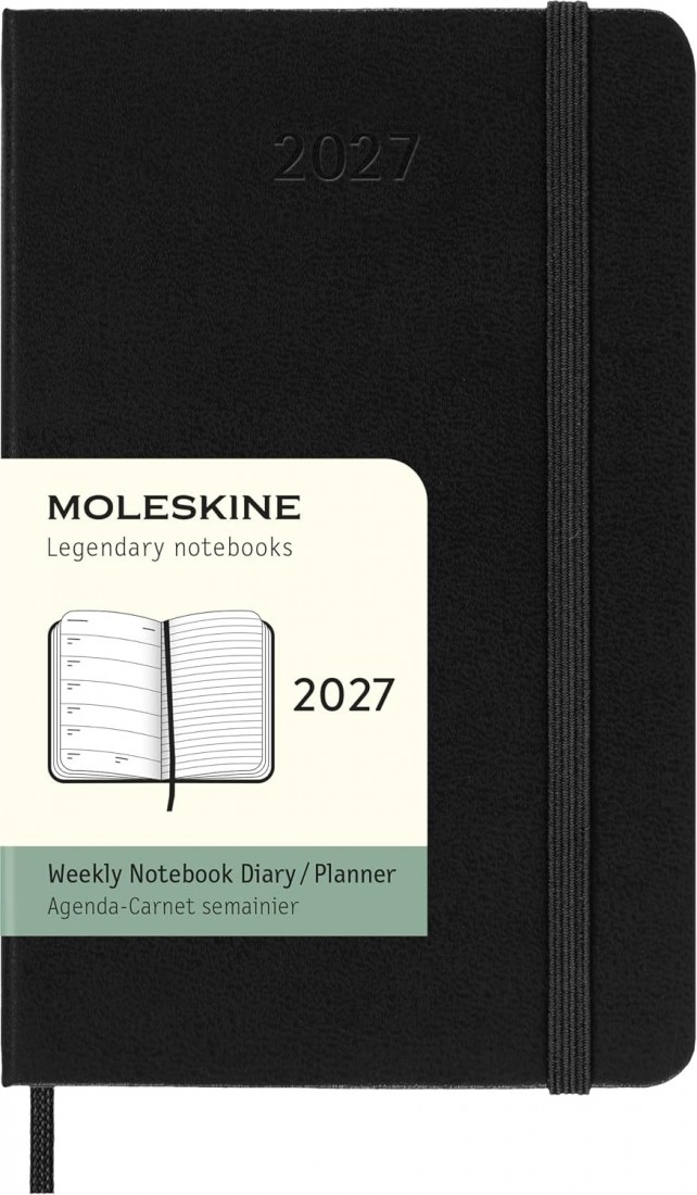 Moleskine Classic Planner 2027 Pocket 9x14cm Weekly, hard cover, 12 months, Black