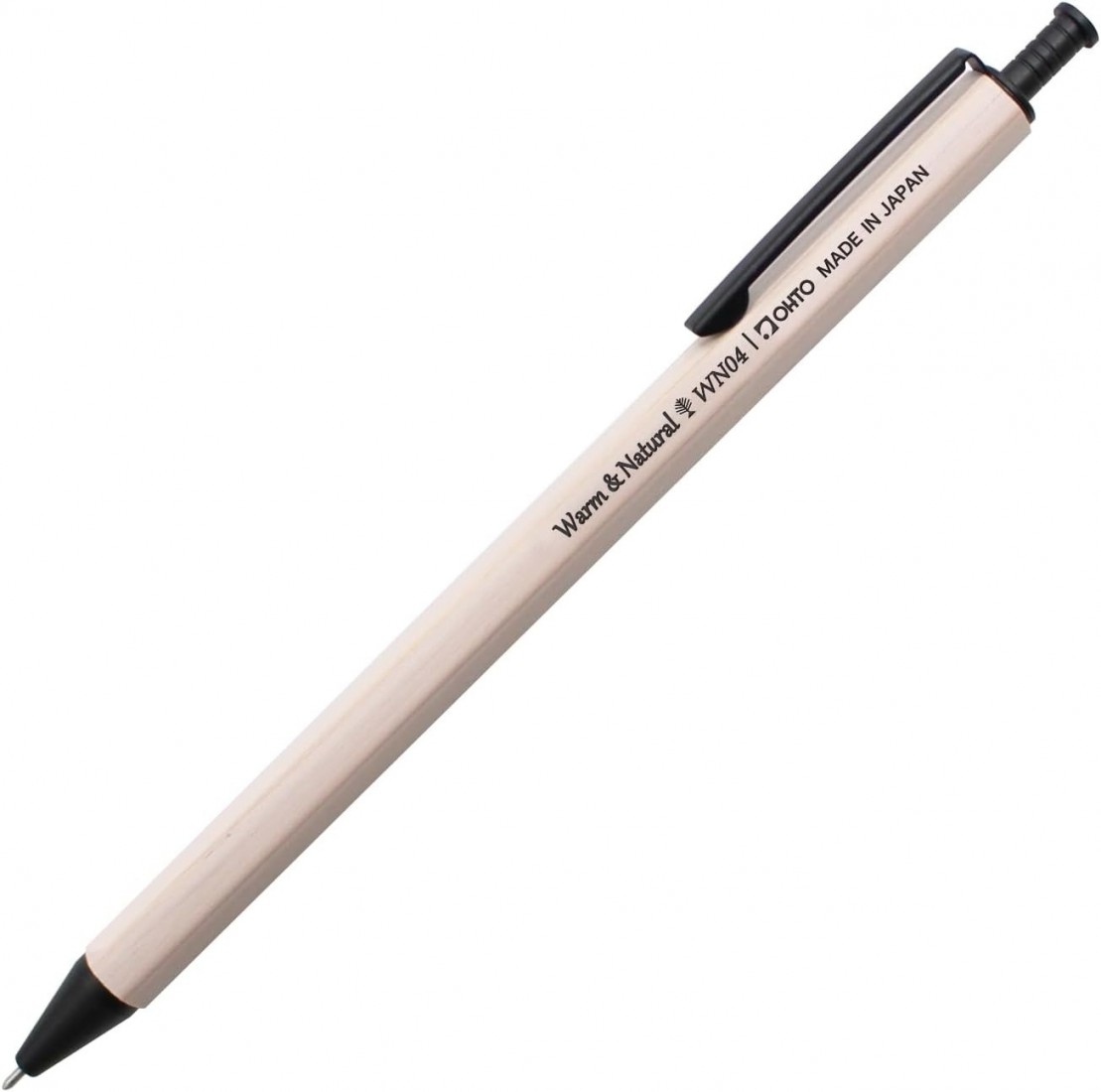 OHTO gel ink wooden ballpen, Off White WN04-G4-WT