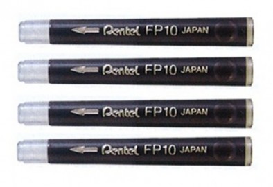 Pentel Pocket Brush Pen for Calligraphy Refill Cartridge,  Pack of 4