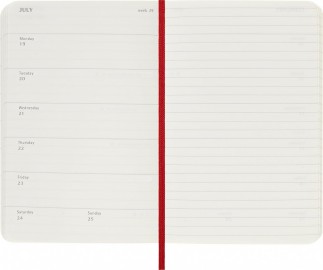 Moleskine Classic Planner 2027 Pocket 9x14cm Weekly, soft cover, 12 months, Scarlet Red