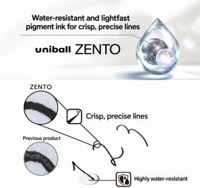 Uni Mitsubishi Zento 0.7mm ballpen, black ink, Indigo UBN-ZSC-07.9