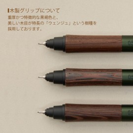 Uni Mitsubishi Kurutoga metal wood, forest green 0,5mm mechanical pencil M5KW1P.88