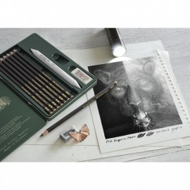 Faber Castell Pitt Graphite Matte Pencils Tin of 12 115220