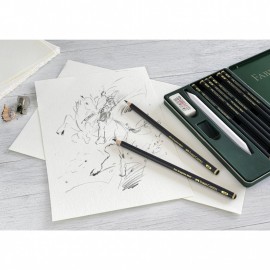 Faber Castell Pitt Graphite Matte Pencils Tin of 12 115220