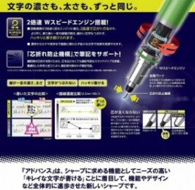 Uni Mitsubishi Pencil sharp pen Kurutoga Advance 0.5mm Lime Green M5-5591P.5