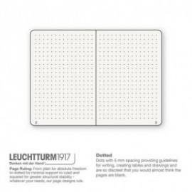 Leuchtturm 1917 Notebook A5 411p Black Dotted Hard Cover