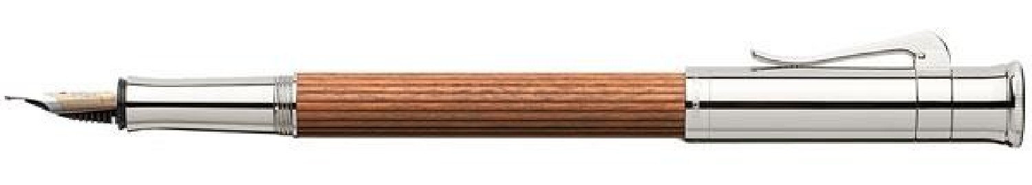 Graf Von Faber Castell Classic Fountain Pen Platinum, Pernambuco Wood, 145540