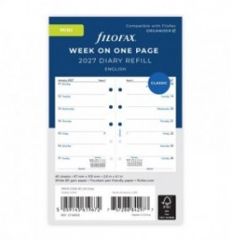 Refill 2027 Mini Week On One Page 27-68126 Filofax