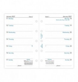 Refill 2027 Mini Week On One Page 27-68126 Filofax