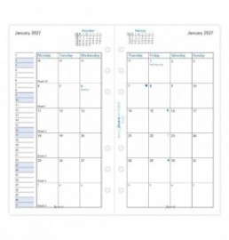 Refill Personal 2027 Month On Two Pages 27-68410 Filofax