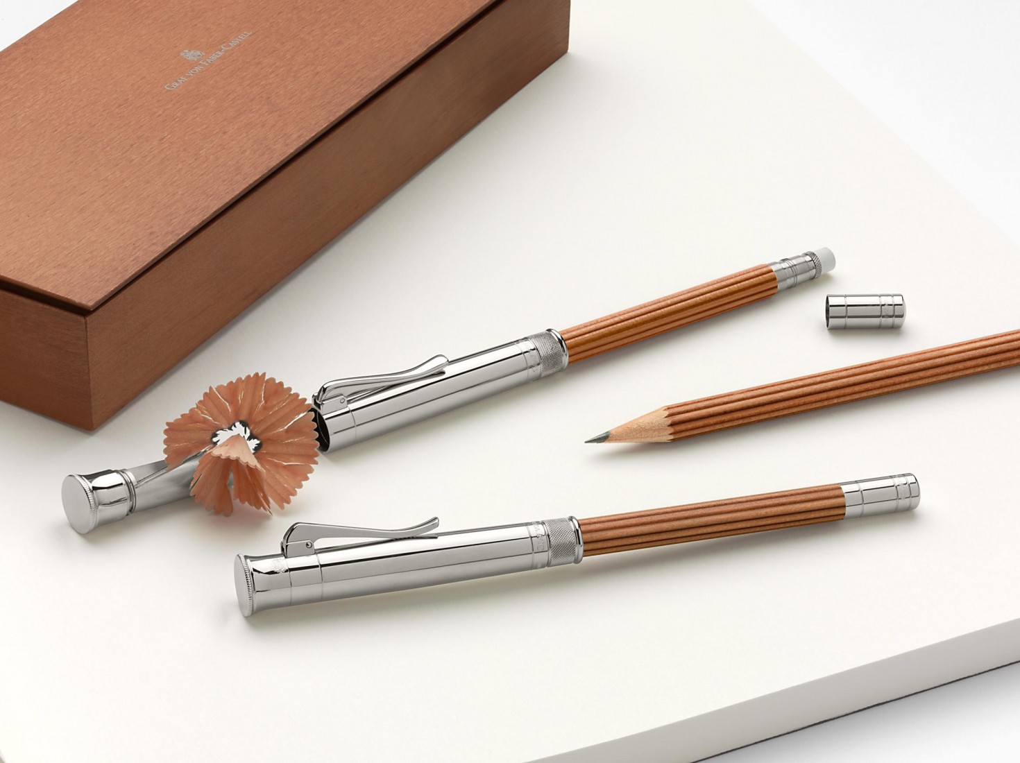 Graf Von Faber Castell perfect pencil, platinum plated brown, 118567