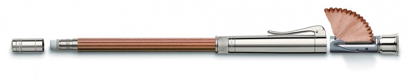 Graf Von Faber Castell perfect pencil, platinum plated brown, 118567