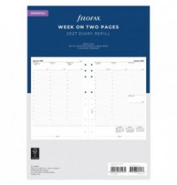 Refill Deskfax 2027 Week on Two Pages 27-68612  Filofax