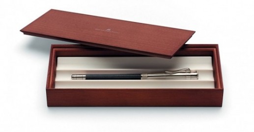 Graf Von Faber Castell Perfect Pencil Black,  118568 platinum plated