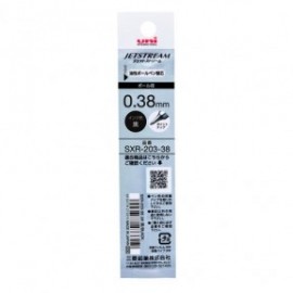 Uni Mitsubishi Pencil Jetstream Edge SXR-203-38.24 Ballpoint Pen Refill, 0.38, Black