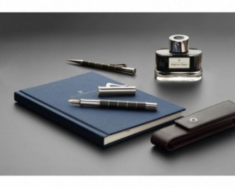 Graf Von Faber Castell Linen bound plain notebook A5 blue, 188636