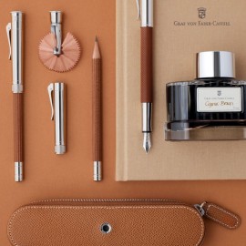 Graf Von Faber Castell Linen bound plain notebook A5 golden brown, 188626