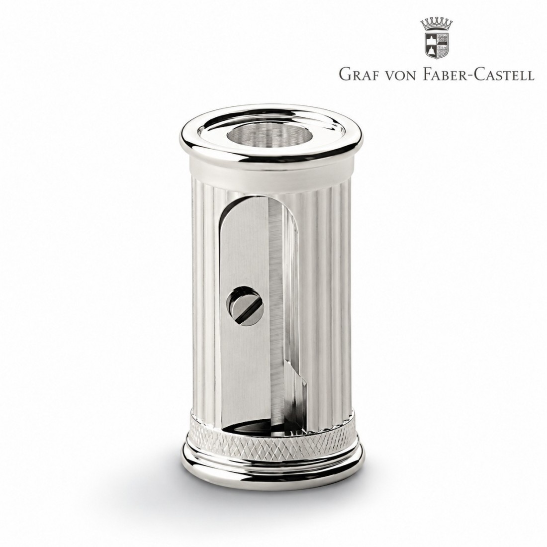 Graf Von Faber Castell, small pencil sharpener, platinized, 188513