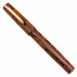 Eboya Natsume M size, Nichibo Orange 14k fountain pen
