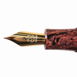 Eboya Houju L size, Tanshin Red 14k fountain pen
