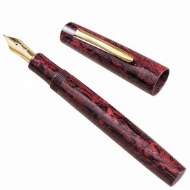Eboya Natsume M size, Tanshin red 14k fountain pen